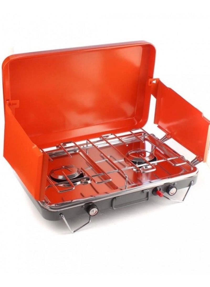 دي إل سي  موقد غاز بشعلتين للرحلات DLC-38455 - Image 2