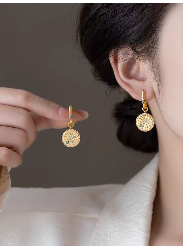 أقراط ماسية مرصعة على طراز رقاقات الثلج، فاخرة وخفيفة، وأقراط مترفة عالية الجودة - Image 3