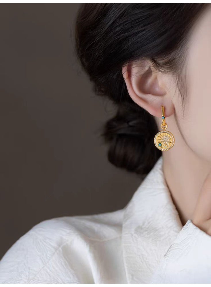 أقراط ماسية مرصعة على طراز رقاقات الثلج، فاخرة وخفيفة، وأقراط مترفة عالية الجودة - Image 2