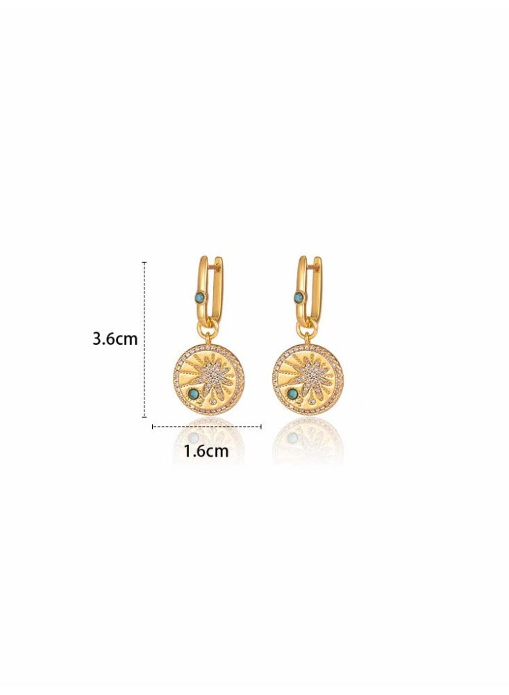 أقراط ماسية مرصعة على طراز رقاقات الثلج، فاخرة وخفيفة، وأقراط مترفة عالية الجودة - Image 4