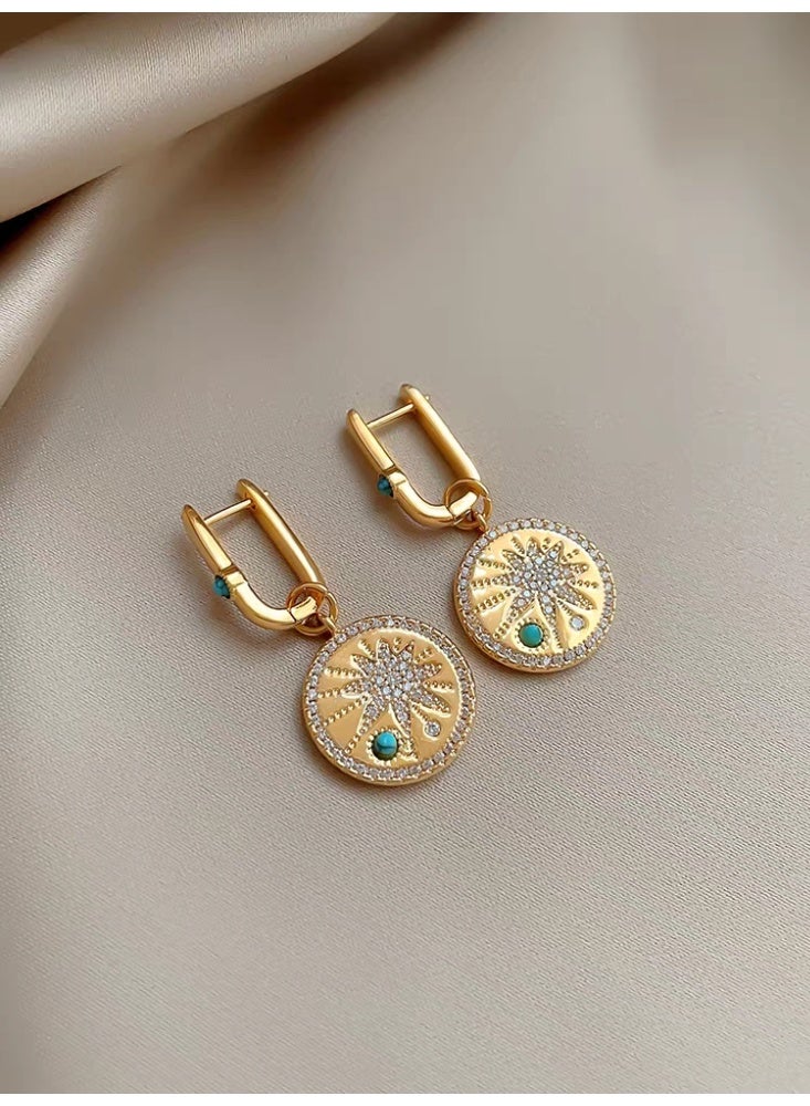 أقراط ماسية مرصعة على طراز رقاقات الثلج، فاخرة وخفيفة، وأقراط مترفة عالية الجودة - Image 5