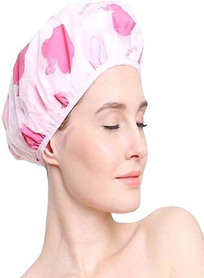 VEDETIC® Reusable Shower Cap For Women Reusable Waterproof Shower Caps(Multicolor Pack Of 6) - Image 3