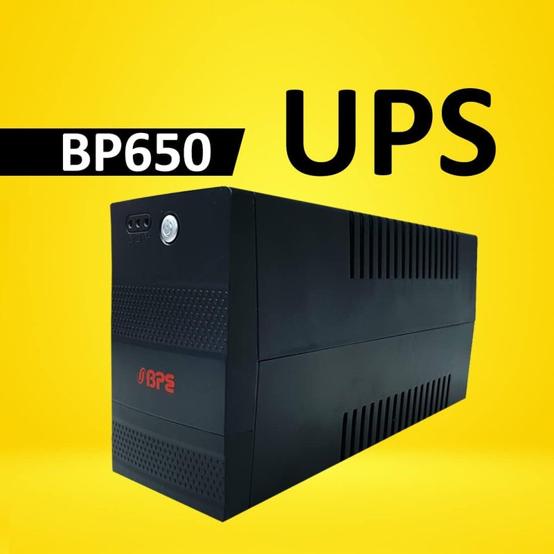 BPE BP650 UPS تفاعلي خطي لأجهزة الكمبيوتر المكتبية، احتياطي طاقة وحماية مثالي للأجهزة المنزلية والمكتبية والشبكات الإلكترونية - Image 3