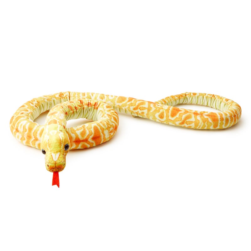 Zappi Co Kids Stuffed Soft Cuddly Plush Snake Toy - Part of the Safari Animal Collection, Perfect for Children (180 cm Length) (Yellow Corn Snake) - Image 1