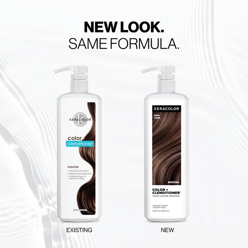 Keracolor Clenditioner MOCHA Hair Dye - Semi Permanent Hair Color Depositing Conditioner, Cruelty-free, 33.8 Fl Oz - Image 2