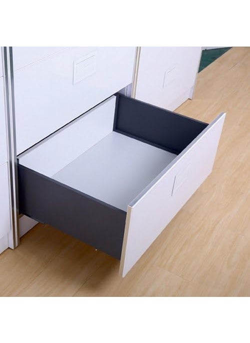 DBR - DBR Kitchen Slim Tandem Box for Drawer System With Soft Close Load Capacity Upto 40 Kg Grey 8 x 20 Inch Depth 500mm - Image 1