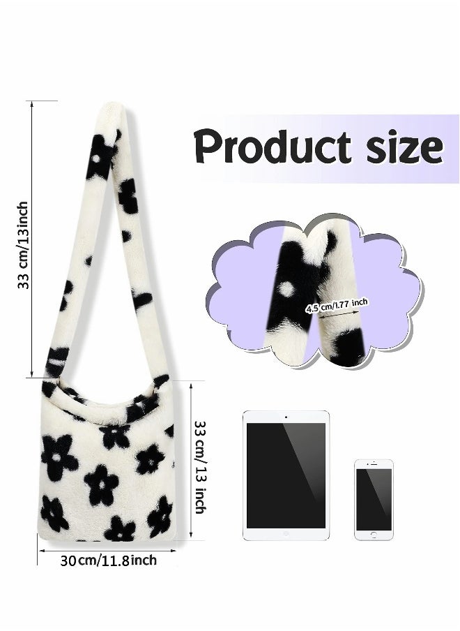 Plush Underarm Bag, Ladies Fluffy Shoulder Bag, Women Y2K Furry Purse Fluffy Tote Bag for Autumn and Winter  - Image 2