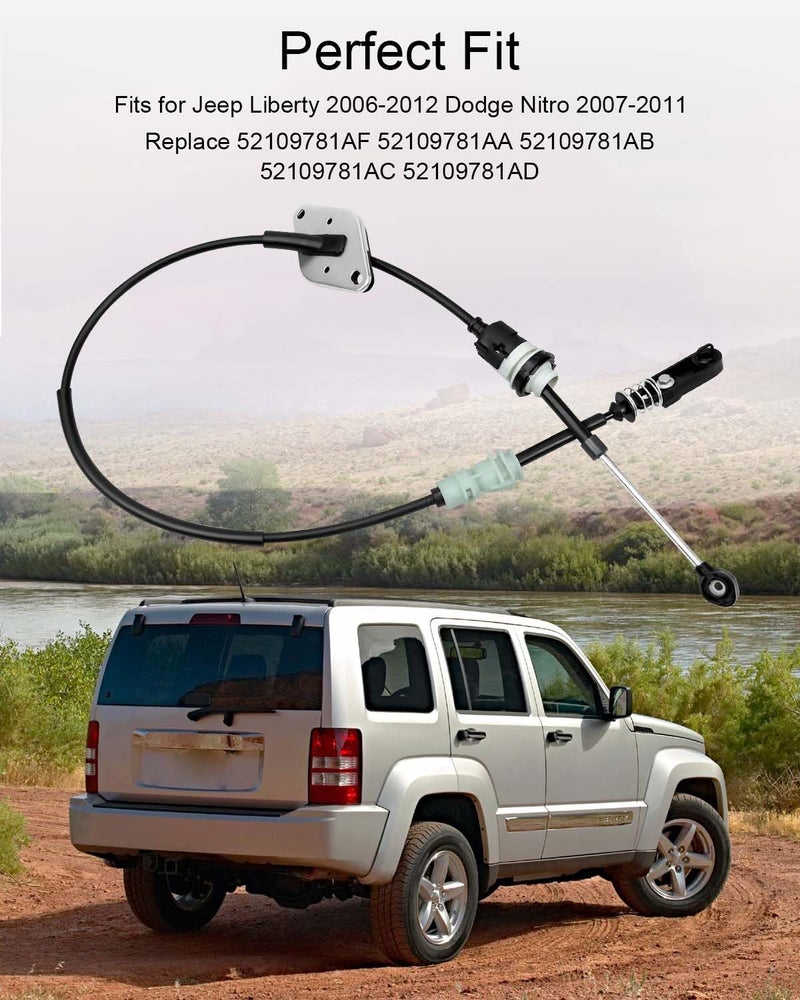 HUQUZN Transmission Shift Cable Fits for Jeep Liberty 2006-2012 Dodge Nitro 2007-2011, Reliable Gearshift Control Lever Selctor Cable Replace 52109781AF - Image 3