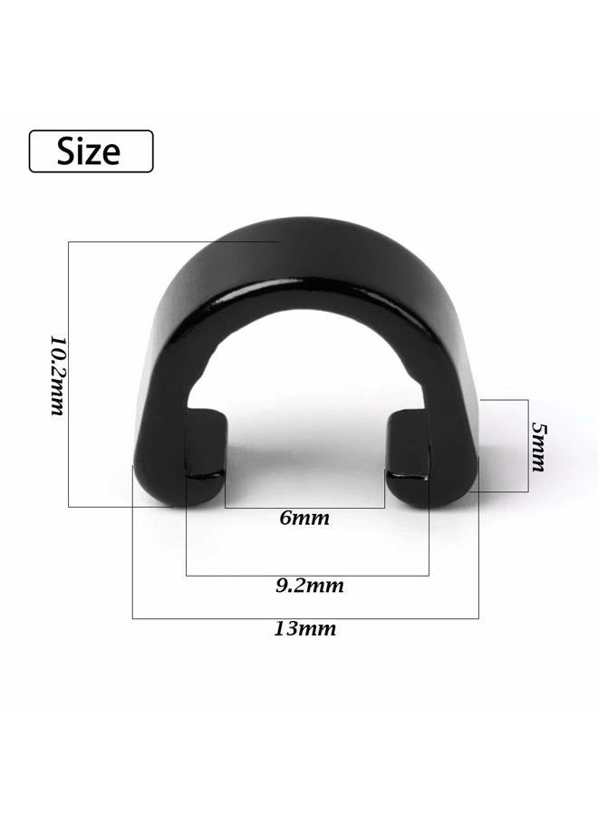 Saipe 20pcs Aluminum Alloy Bike Cable C-clips Brake Cable Housing Clip Bicycle Cable Hose Guide Clamps for Brake Derailleur Shift Cables - Image 2