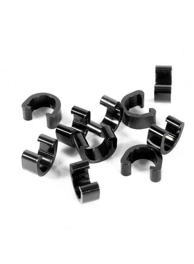 Saipe 20pcs Aluminum Alloy Bike Cable C-clips Brake Cable Housing Clip Bicycle Cable Hose Guide Clamps for Brake Derailleur Shift Cables - Image 5