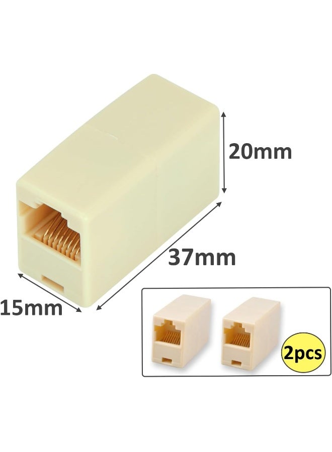Melfi Rj45 Double Connector 2-Pack Cat6 Ethernet Coupler Female-To-Female Lan Cable Joiner For Pc, Router, Patch Panels And Network Extensions - Image 2