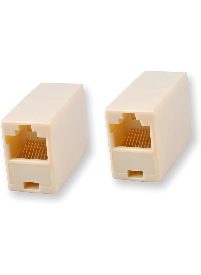 Melfi Rj45 Double Connector 2-Pack Cat6 Ethernet Coupler Female-To-Female Lan Cable Joiner For Pc, Router, Patch Panels And Network Extensions - Image 1