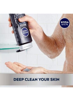 NIVEA MEN Nivea Men Deep Clean Rock Salts Body Wash, Exfoliating Rock Salt Body Wash, 3 Pack of 16.9 Fl Oz Bottles  - Image 2