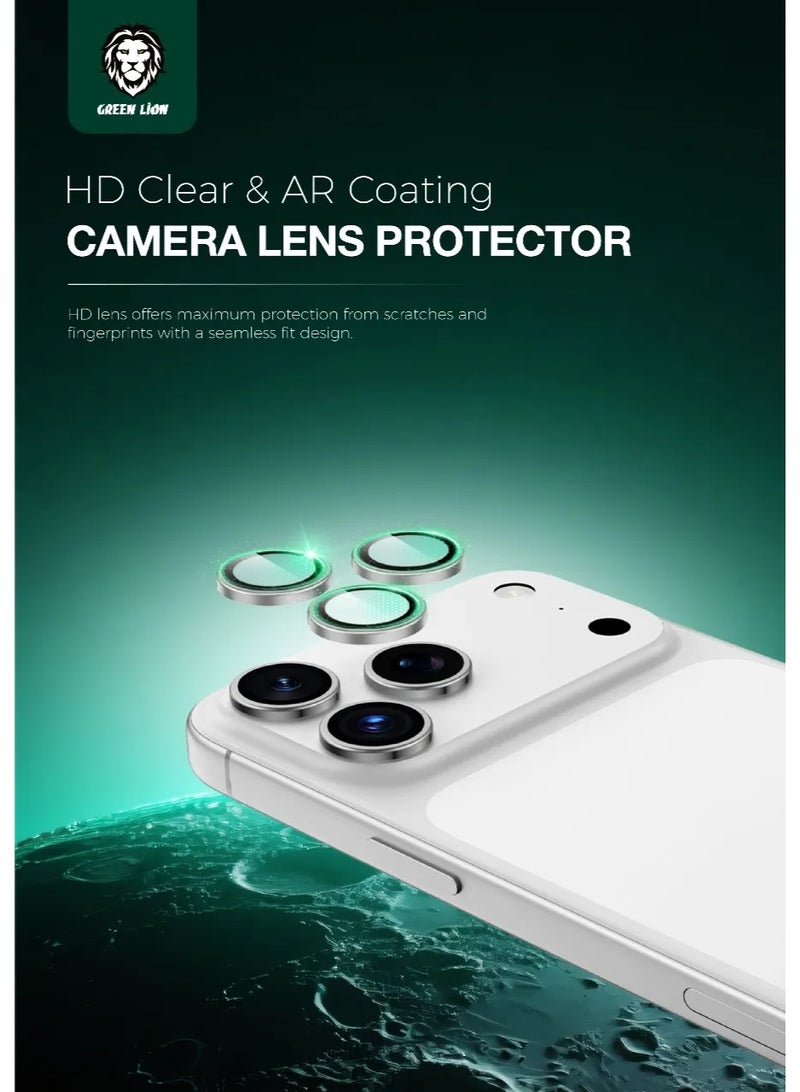 GREEN LION 4-in-1 Protection Pack for iPhone 17 Pro, Anti-Shock Case, Anti-Fingerprint Camera Lens, Scratch-Resistant Glass, Super Magnetic Ring Clasp, 360° Comprehensive Protection Case, Anti-Yellowing Case, Anti-Scratch Camera Lens, Multiple Angle Adjustable Ring Clasp, Skin-Friendly - Clear - Image 3