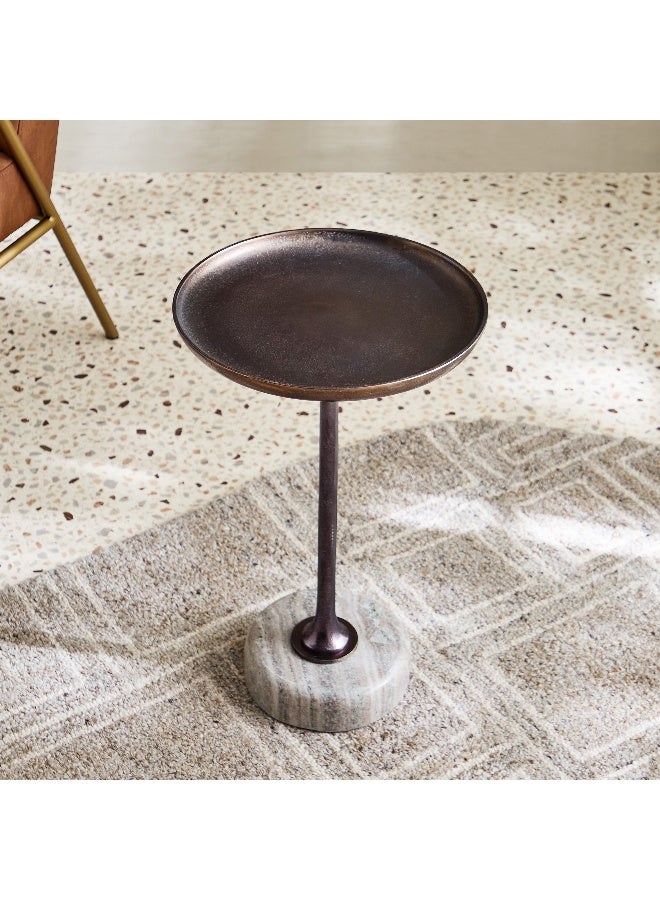 Home Box طاولة ملڤين الجانبية بقاعدة رخام حقيقية - Image 2