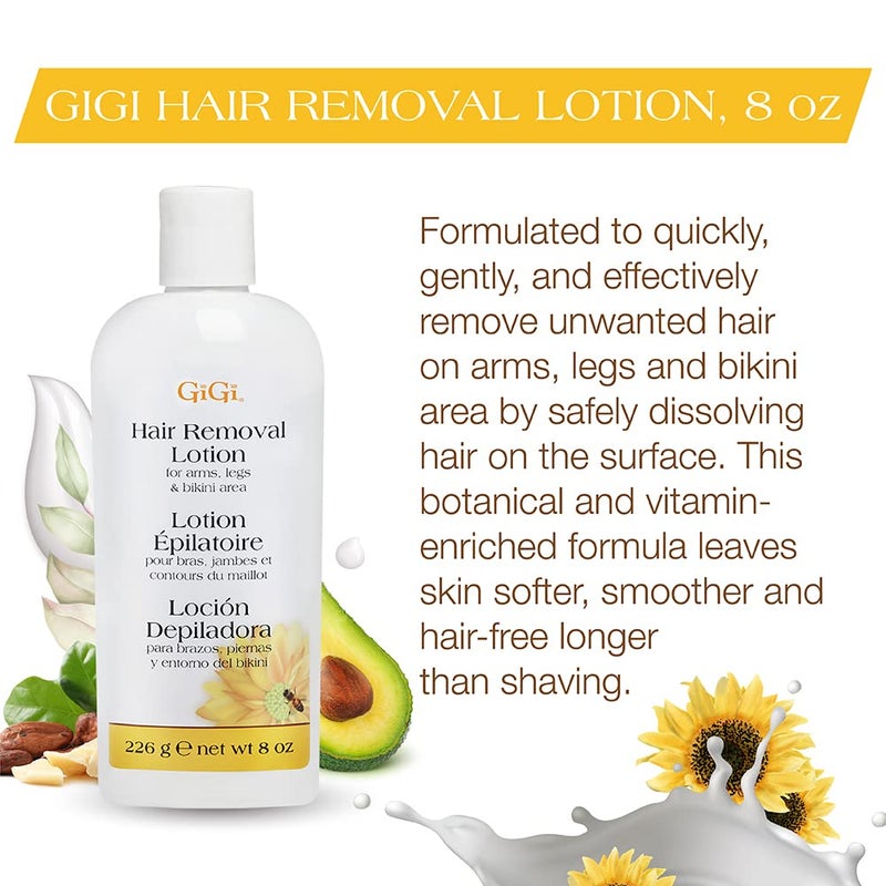 GiGi Hair Removal Cream for Face â€“ Gentle Hair Removal Lotion for Women's Arms, Legs & Bikini Area, Hair Remover for Sensitive Skin, 8 oz - Image 2