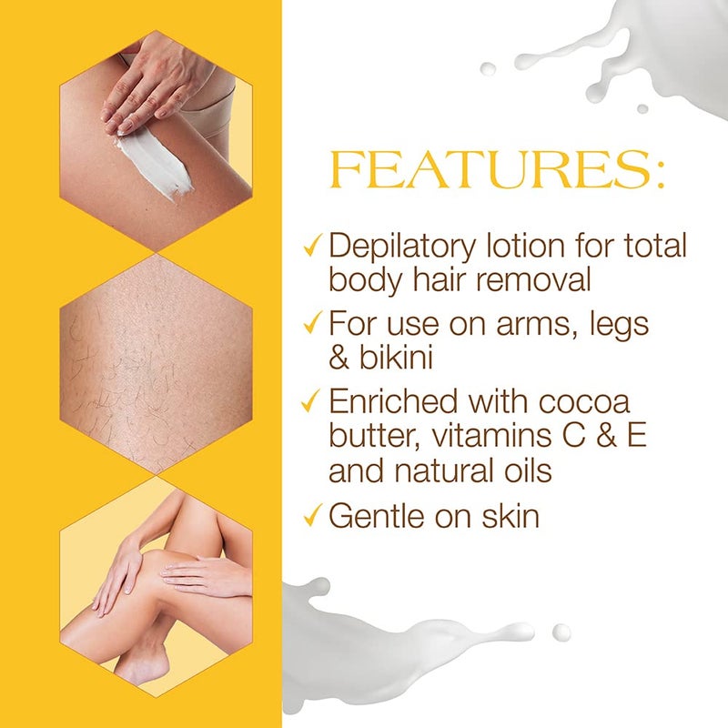 GiGi Hair Removal Cream for Face â€“ Gentle Hair Removal Lotion for Women's Arms, Legs & Bikini Area, Hair Remover for Sensitive Skin, 8 oz - Image 4