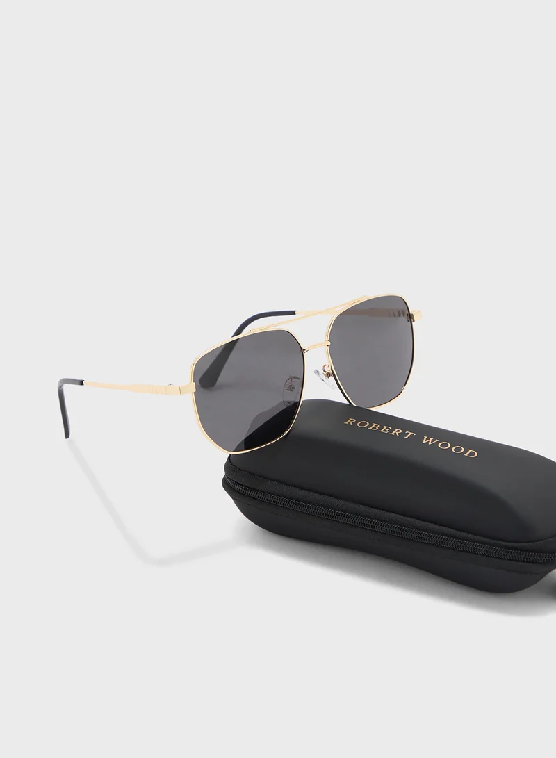 Robert Wood Polarized Lens Club Master Sunglasses