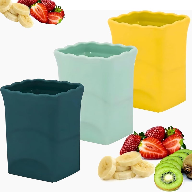 DASZERX ® 3PCS Cup Fruit Slicer Set - Quick & Easy Strawberry, Banana, Egg, Mushroom & Salad Cutter - Portable Kitchen Gadget for Perfect Slices - Speedy & Efficient Slicing for Every Meal - Image 1