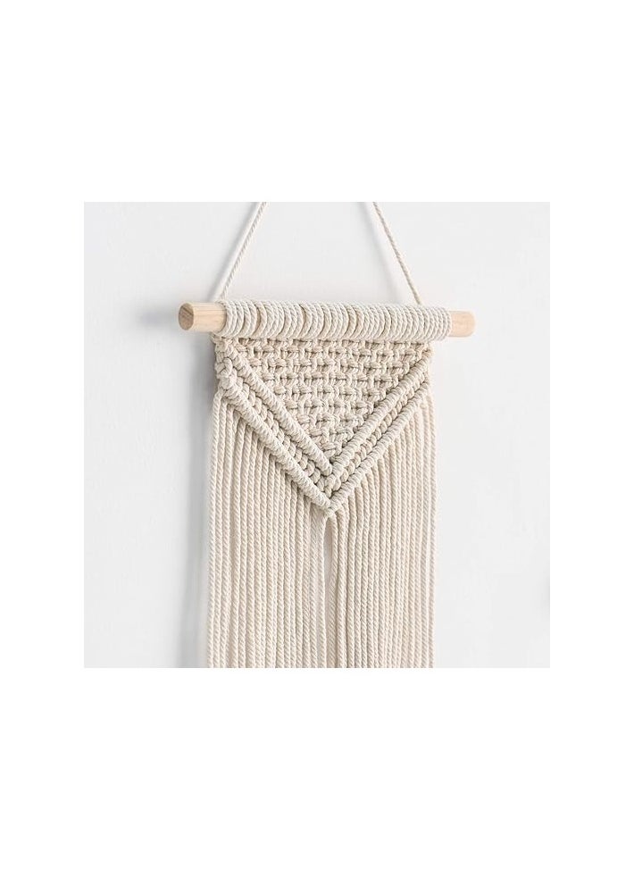 Antikiano - Mkono Small Macrame Wall Hanging 3 Pack Boho Art Woven Wall Decor Home Chic Decoration for Bedroom Living Room Apartment Gallery, Christmas Gift, 8" W x 14" L - Image 1