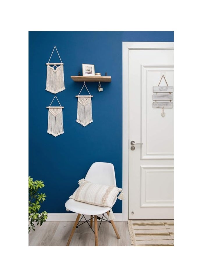 Antikiano - Mkono Small Macrame Wall Hanging 3 Pack Boho Art Woven Wall Decor Home Chic Decoration for Bedroom Living Room Apartment Gallery, Christmas Gift, 8" W x 14" L - Image 1