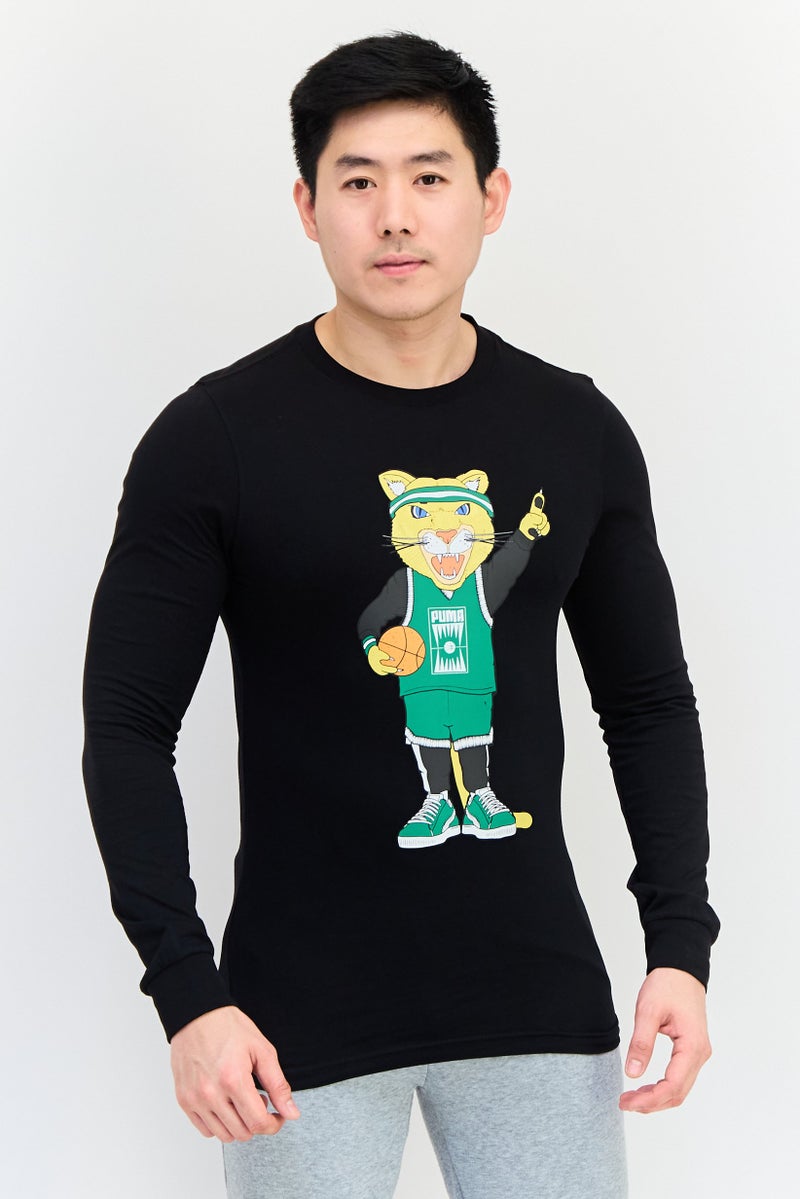 PUMA Men Slim Fit Long Sleeves Outdoor T-shirt, Black - Image 1