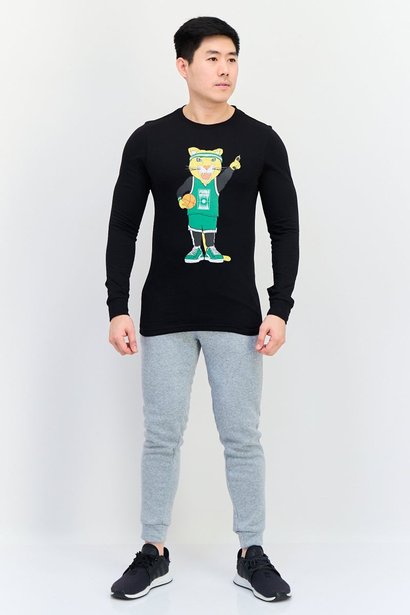 PUMA Men Slim Fit Long Sleeves Outdoor T-shirt, Black - Image 4