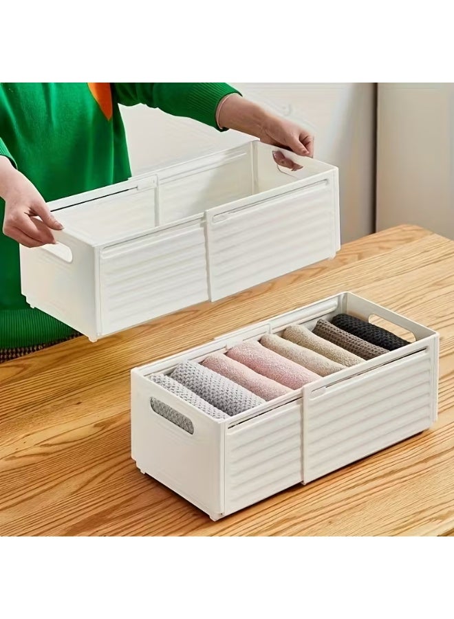 BLOOMING TIME 3 Piece Expandable Pull-Out Storage Basket, Retractable Multifunctional Storage Box, Suitable For Kitchen Pantry, Wardrobe Office Desk, Smooth Sliding Drawer, Space-Saving, Ideal Storage Tool For Home Office - Image 4
