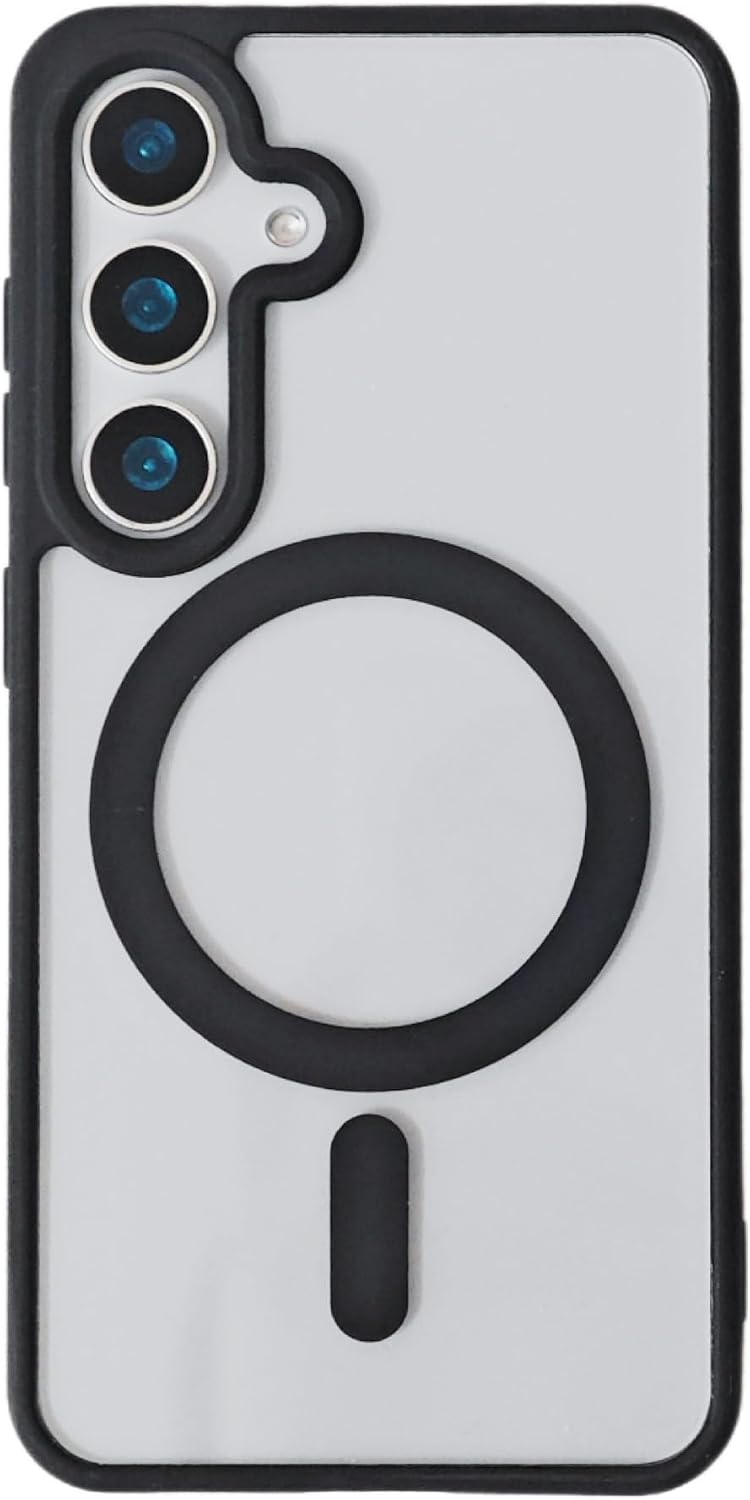 Grabist Phone Case For Samsung A15, Crystal Clear Case Not Yellowing, Compatible with MagSafe, Shockproof Transparent Back Cover with Colored Frame (Black) - Image 5