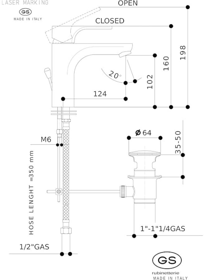 جي أس خلاط مغسلةابيض*زهبى - Image 5