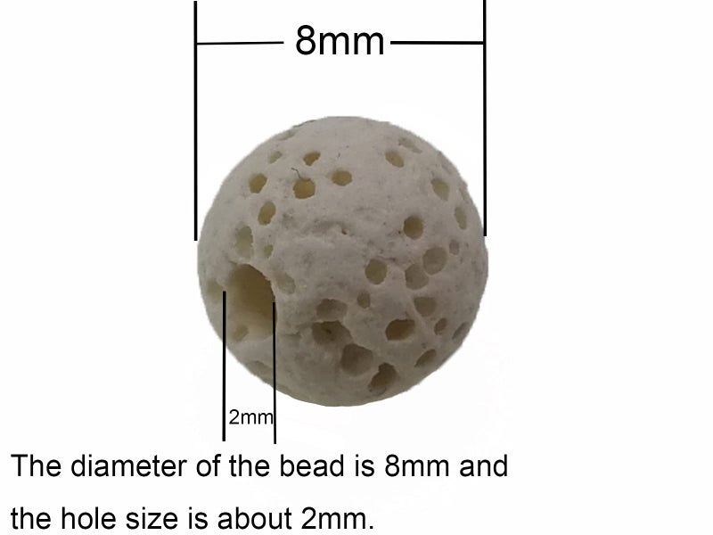 PAMIR TONG 8mm Lava Rock Beads for Jewerly Making Supplies100pcs Natural Gemstone Semi Precious Stones Beads Bulk Essential Oil Diffuser Loose Bead for Bracelet & DIY Crafts & Projects - Image 4