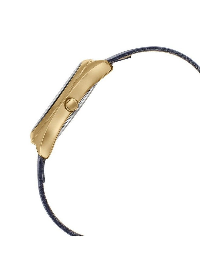 سوناتا ساعة سوناتا بوز كوارتز أنالوج بمينا زرقاء وسوار جلدي للنساء - SP80016WL01 - Image 4