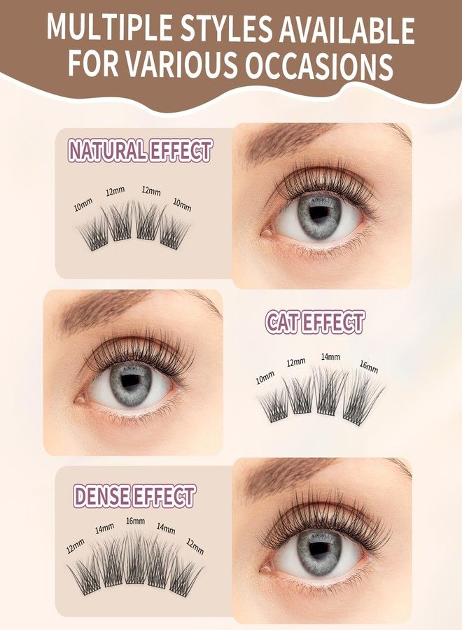 SIMER Lash Clusters 80 Pcs Cluster Lashes Natural Look DIY Eyelash Extension Manga Individual Lashes 10-16mm Mixed D Curl Wispy Fluffy Anime Lash Clusters Super Thin Band, Soft & Reusable - Image 5