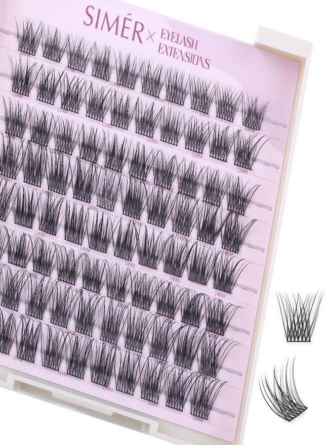 SIMER Lash Clusters 80 Pcs Cluster Lashes Natural Look DIY Eyelash Extension Manga Individual Lashes 10-16mm Mixed D Curl Wispy Fluffy Anime Lash Clusters Super Thin Band, Soft & Reusable - Image 1