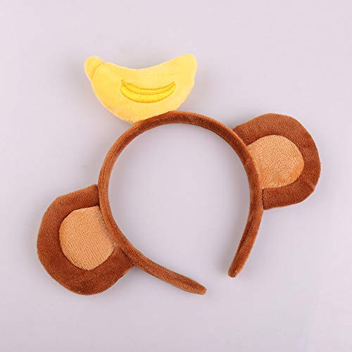 KEPATO Monkey Ears Headband Banana Headband Animals Monkey Costume Accessory Stocking Stuffers for Women Girls - Image 2
