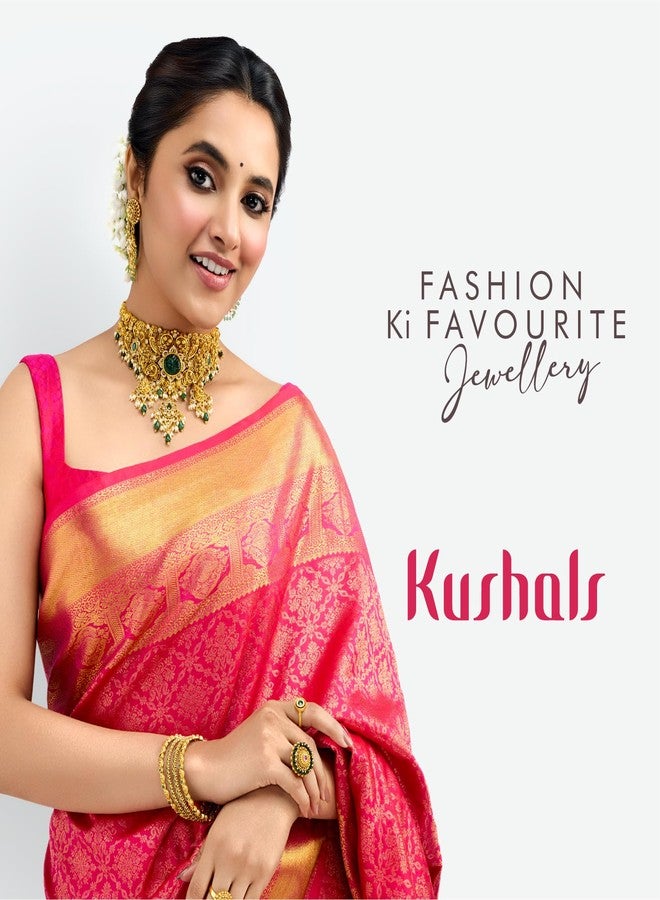KUSHAL'S Fashion Jewellery Green Gold Polished Copper Antique Bangles, Best for Festive & Special Occasion - 445109 - Image 5