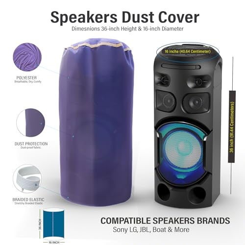 Autofact Premium Dust Cover for Large Party Speakers (Sony MHC-V73D, MHC43D, Samsung MX Series, JBL PartyBox 710) – Not for Smaller Models Like JBL 310 - Keep Your Audio Gear Clean and Dust-Free - Image 5