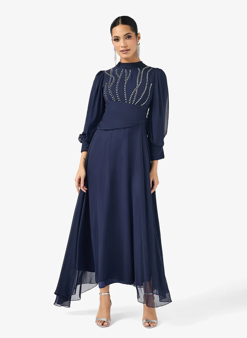 خزانة A-line Dress With Embellished Bodice