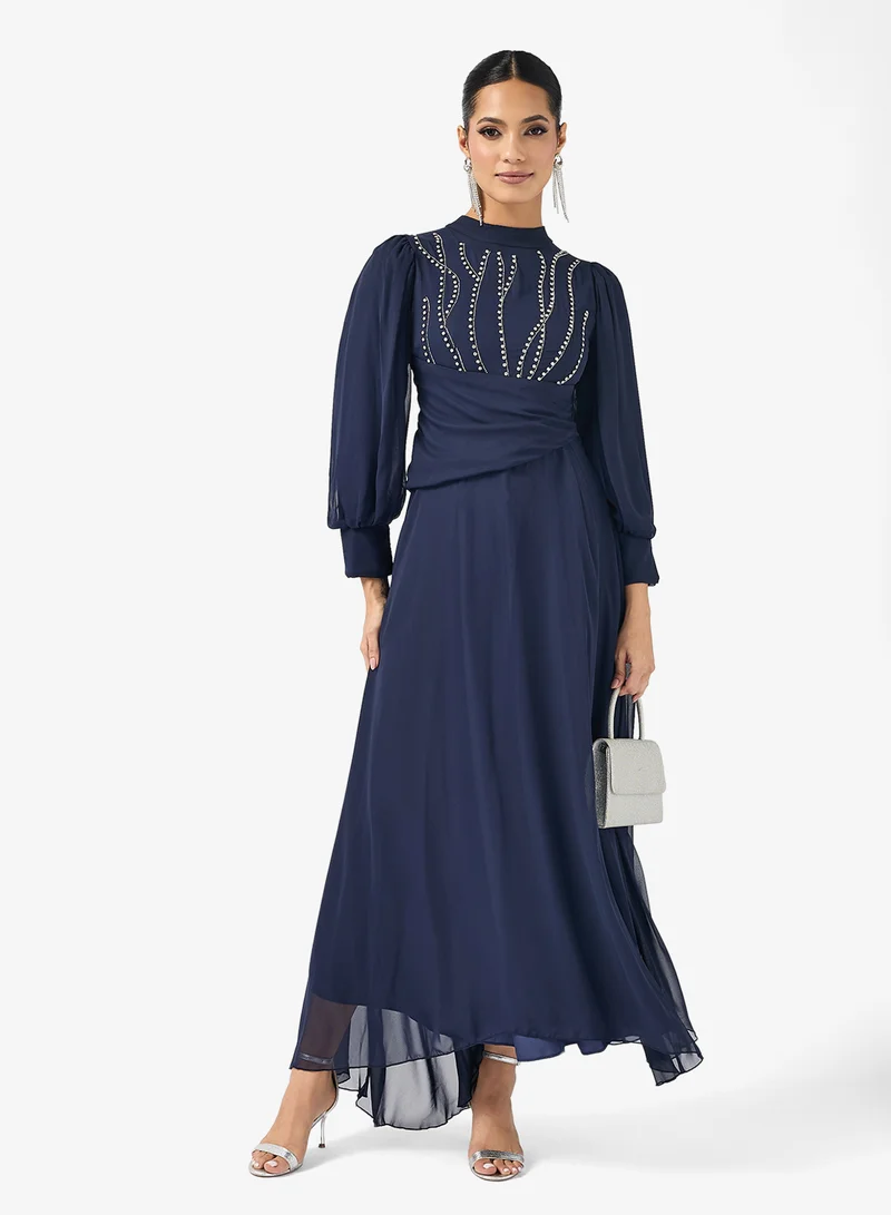 Khizana A-line Dress With Embellished Bodice