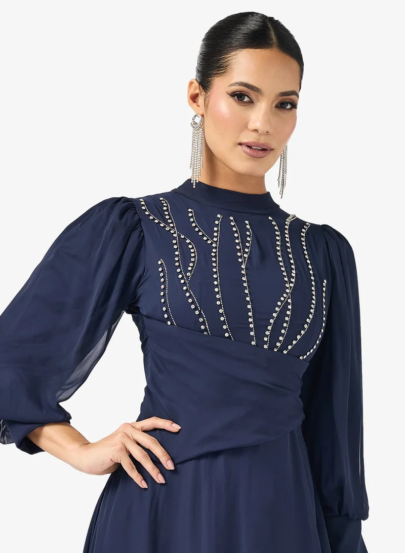 خزانة A-line Dress With Embellished Bodice