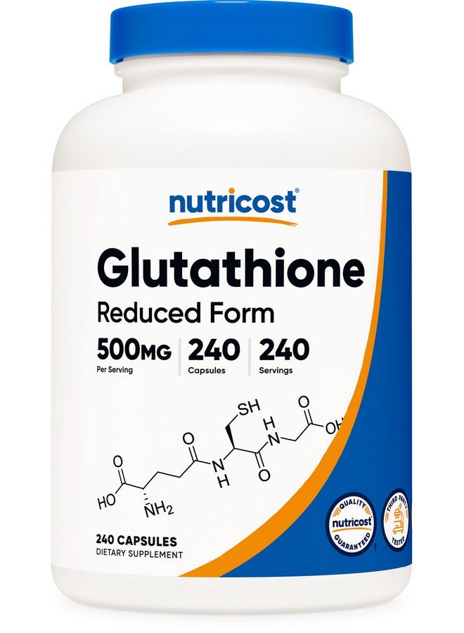 كبسولات نيوتريكوست جلوتاثيون ٥٠٠ مجم، ٢٤٠ كبسولة - خالية من الغلوتين، غير معدلة وراثيًا - Image 1