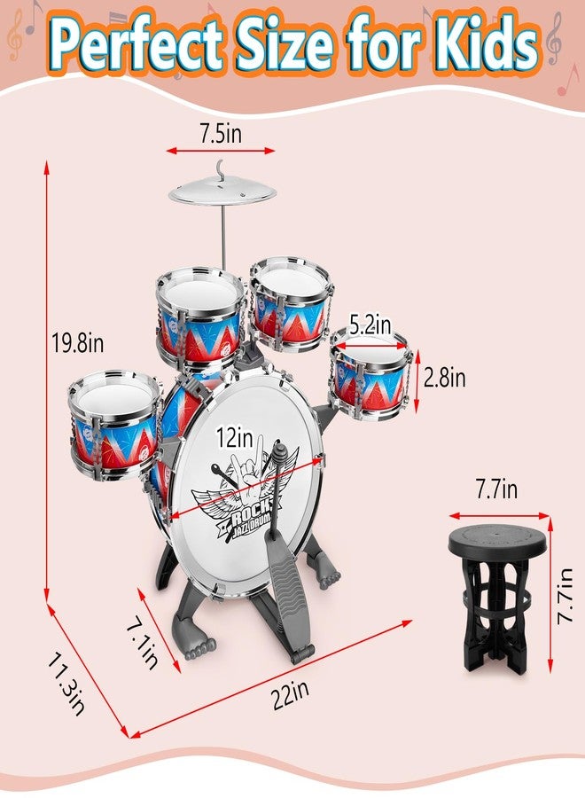 CHADRIGIVS Toddlers Drum Set Kids Jazz Band Rock Kit for 3-5 Years Old Perfect Birthday Xmas Gift - Early Learning Musical Toy Set with Easy Assembly - Image 4