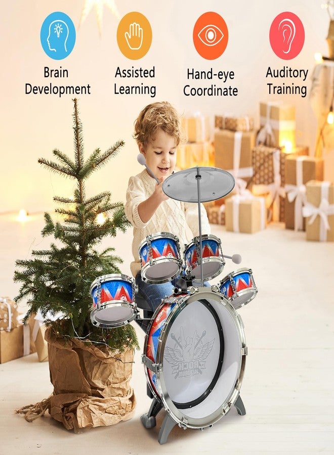 CHADRIGIVS Toddlers Drum Set Kids Jazz Band Rock Kit for 3-5 Years Old Perfect Birthday Xmas Gift - Early Learning Musical Toy Set with Easy Assembly - Image 2