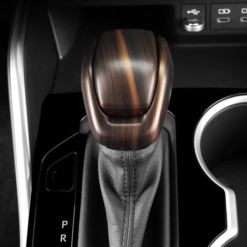 Hyorabyn إكسسوارات السيارة المناسبة لتويوتا هايلاندر 2020-2023 وتويوتا RAV4 2019-2023، غطاء رأس ذراع ناقل الحركة، زخرفة خشب الخوخ من الأبس - Image 3