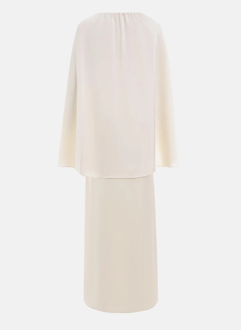 Lichi Maxi dress with matching cape