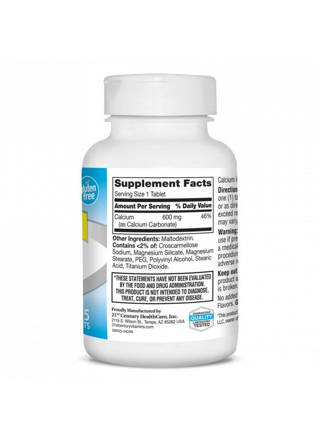 21st Century Calcium Supplement, 600 mg, 75 Count