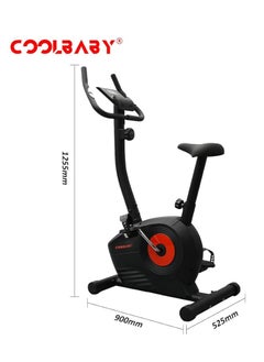 Cool Baby Style COOLBABY Home Fitness Exercise Bike with 8 Levels Adjustable Magnetic Resistance,Indoor Upright Bike for Cardio Workout  - Image 2