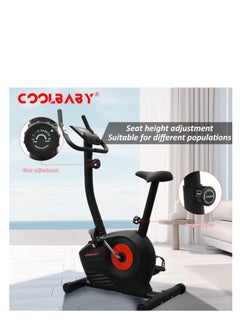 Cool Baby Style COOLBABY Home Fitness Exercise Bike with 8 Levels Adjustable Magnetic Resistance,Indoor Upright Bike for Cardio Workout  - Image 5