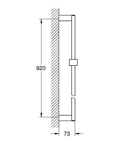 GROHE 27841000 Euphoria Cube 36" Shower Bar, Starlight Chrome - Image 3