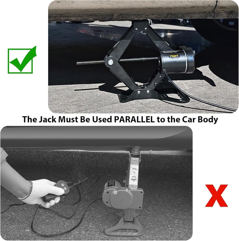 TYAYT Electric Car Jack 3 Ton 12V Scissor Jack for Car Sedan and SUV Portable Electric Jack for Tire Replacement - Image 5